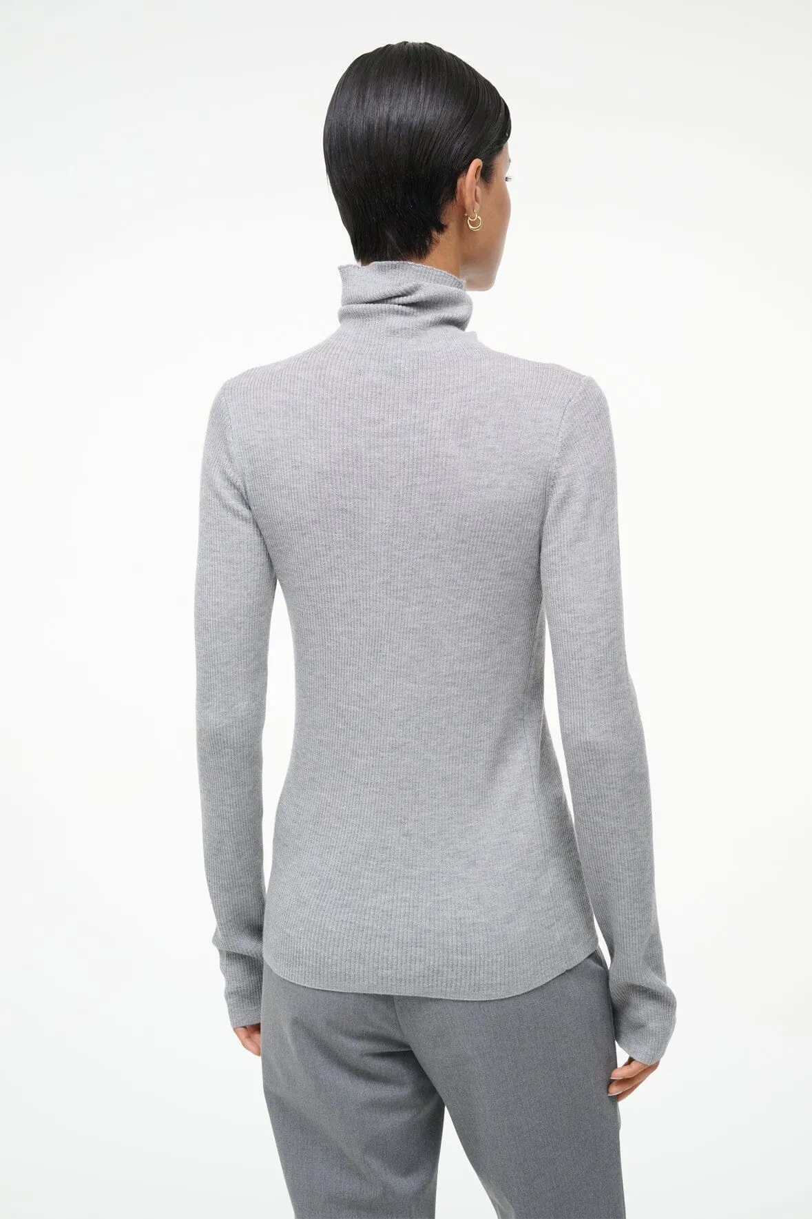 TONI SUPERFINE CASHMERE SWEATER | ASH GREY sold by STAUD product image thumbnail 3
