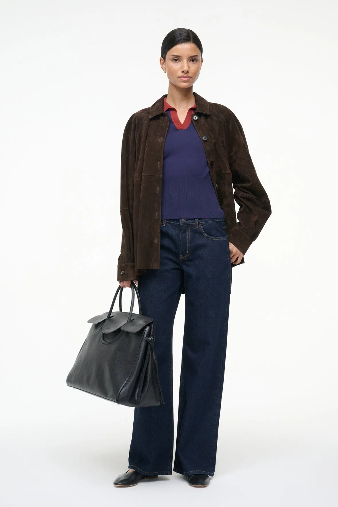 GENE TOP | NAVY SANGRIA sold by STAUD product image thumbnail 3