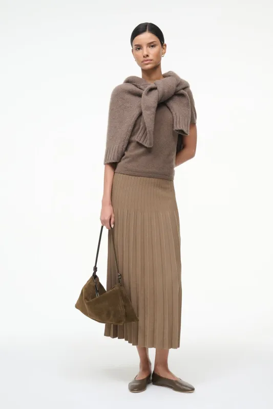 LENA SKIRT | TAUPE sold by STAUD