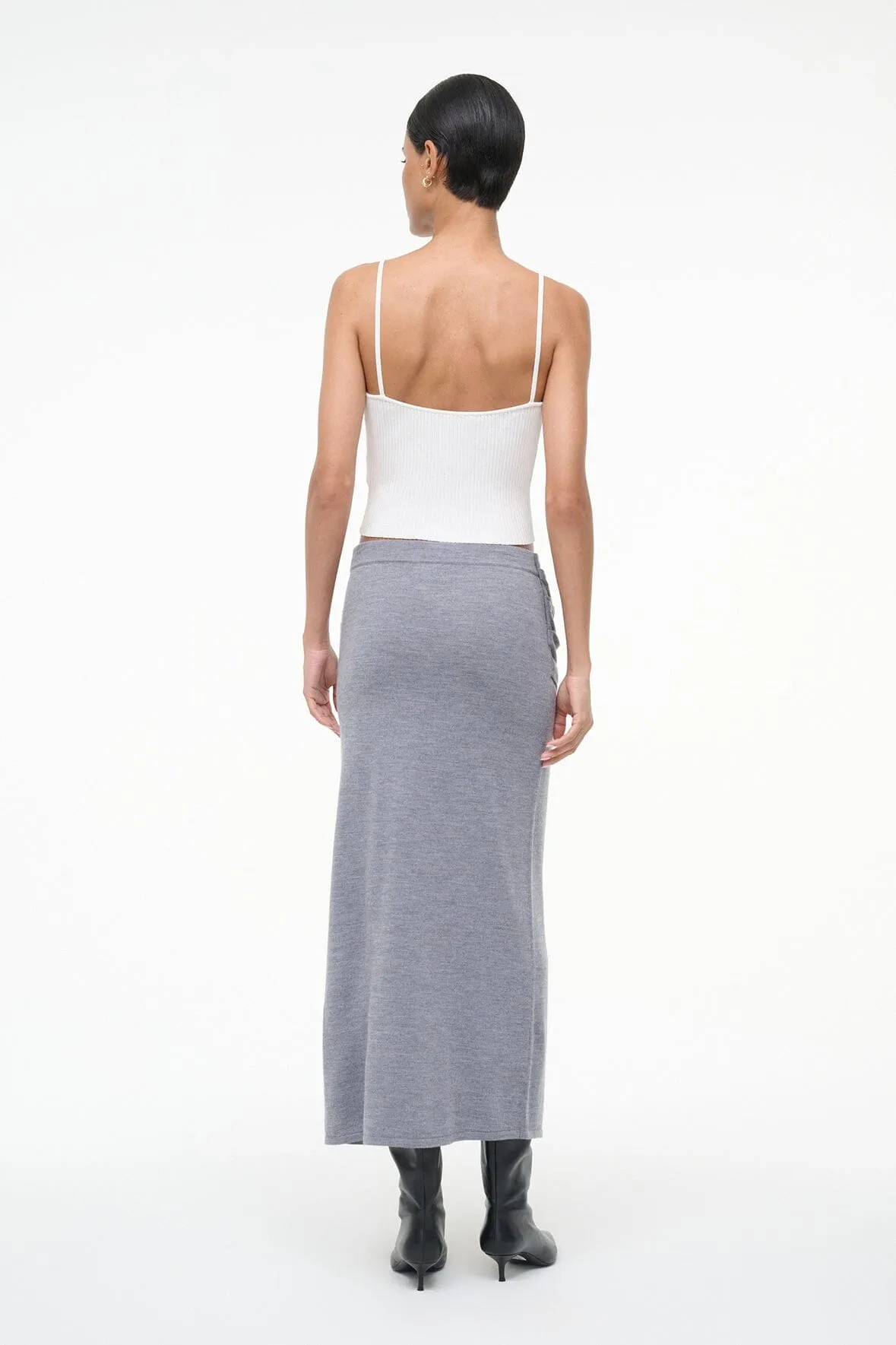 WILMA SKIRT | HEATHER GREY sold by STAUD product image thumbnail 4