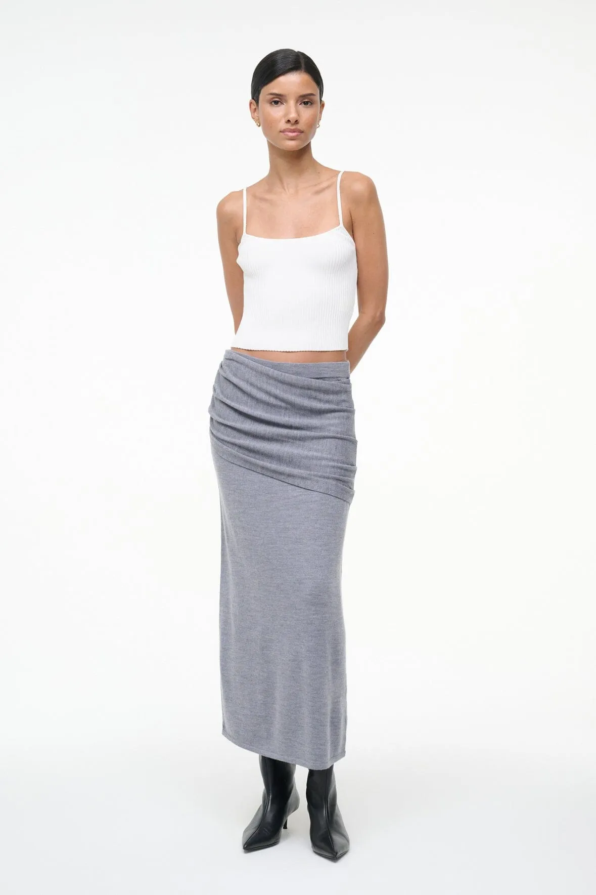WILMA SKIRT | HEATHER GREY sold by STAUD product image thumbnail 2