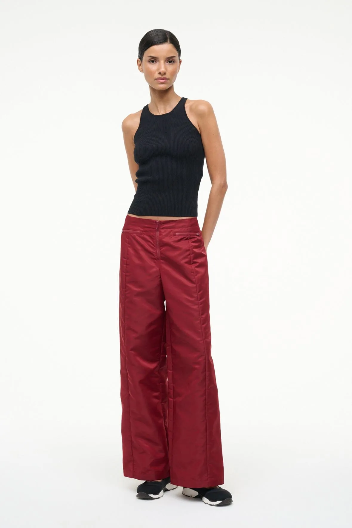 ACTION PANT | DEEP RED sold by STAUD