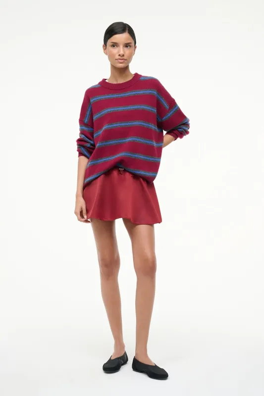 SOSA SKIRT | DEEP RED sold by STAUD