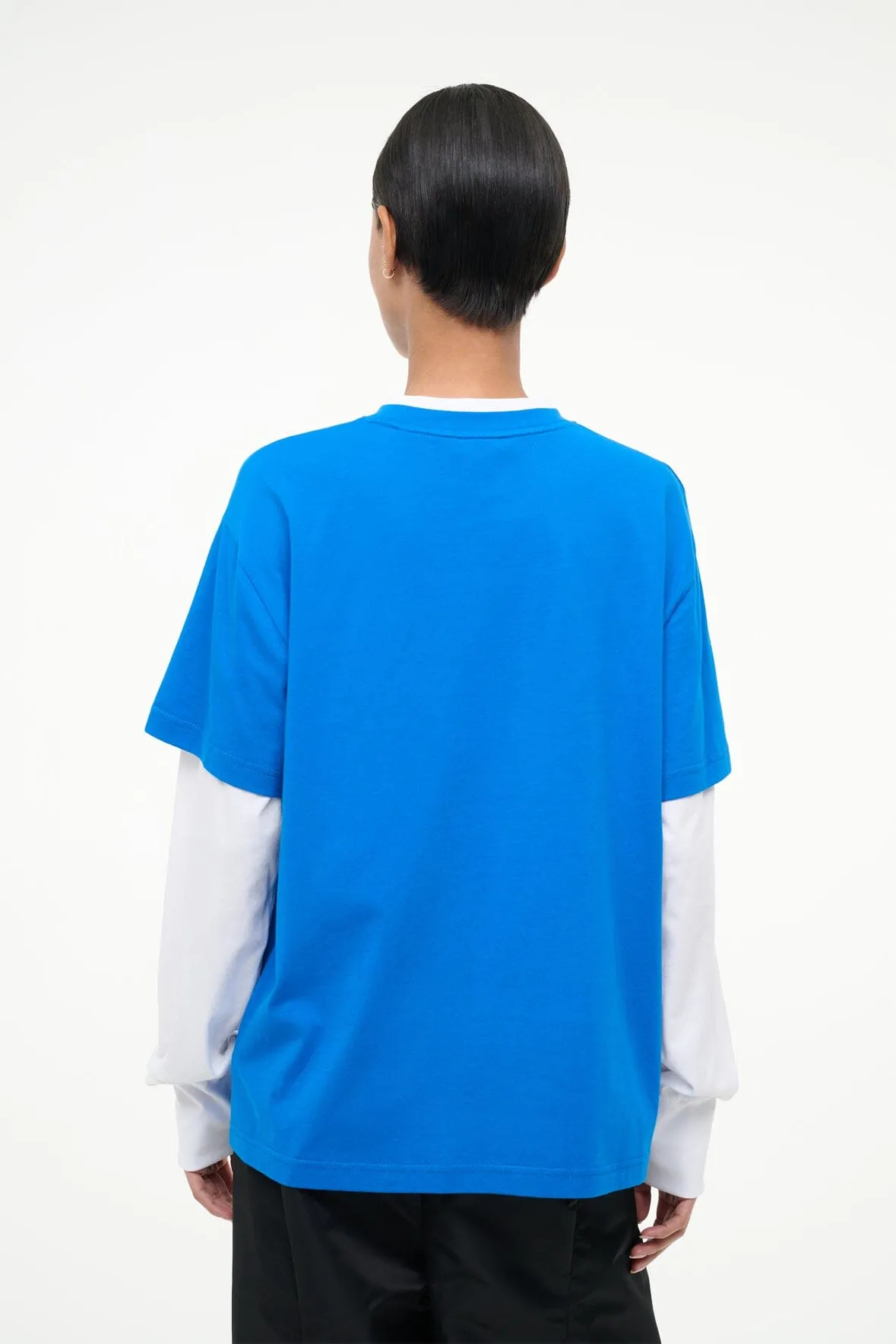 JUNIOR LONG SLEEVE TEE | VARSITY BLUE WHITE sold by STAUD product image thumbnail 3
