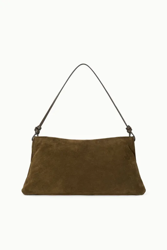 WALLY SHOULDER BAG | TRUFFLE SUEDE sold by STAUD