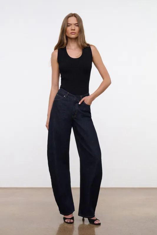 JACKSON BARREL JEAN | INDIGO sold by STAUD