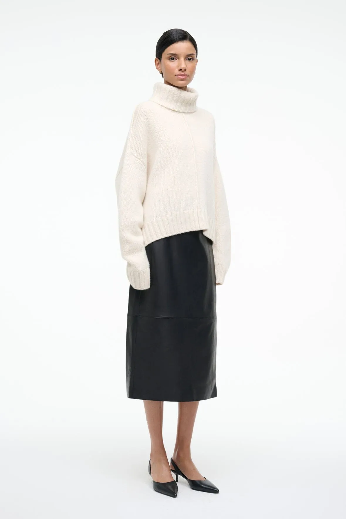 BETSY CASHMERE SWEATER | IVORY sold by STAUD product image thumbnail 3