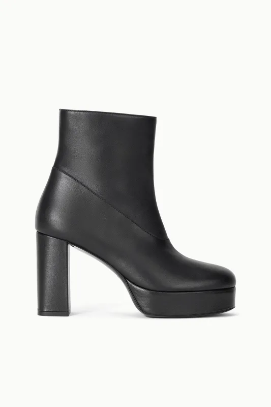 JODIE PLATFORM ANKLE BOOT | BLACK sold by STAUD