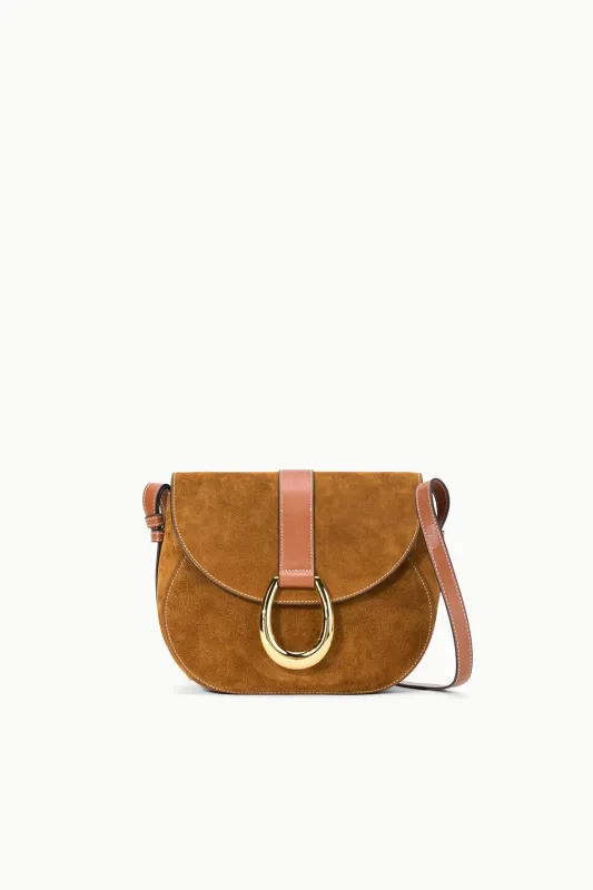 BELLA SADDLE BAG | TAN SUEDE sold by STAUD
