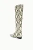 WALLY FLAT BOOT | WHITE SNAKE sold by STAUD