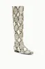 WALLY FLAT BOOT | WHITE SNAKE sold by STAUD