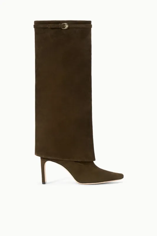 WALLY FOLDOVER HIGH HEEL BOOT | TRUFFLE sold by STAUD