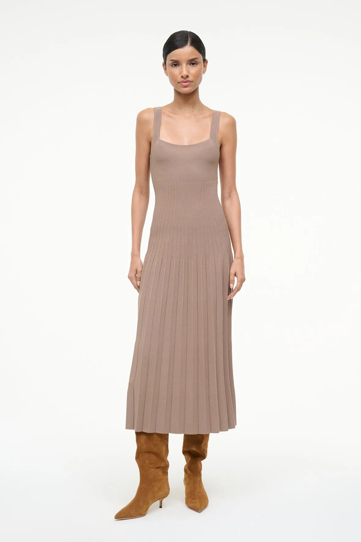 SEBASTIAN KITTEN HEEL BOOT | TAN sold by STAUD product image thumbnail 4