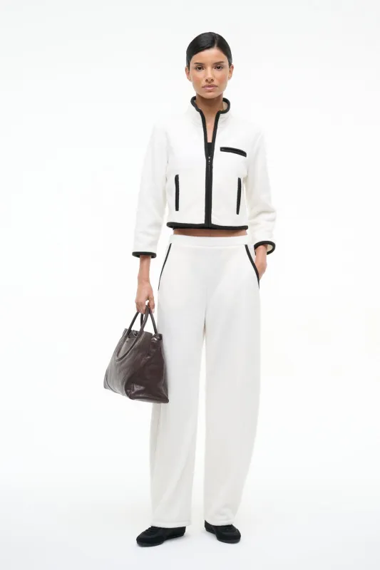 JETER JACKET | IVORY BLACK sold by STAUD