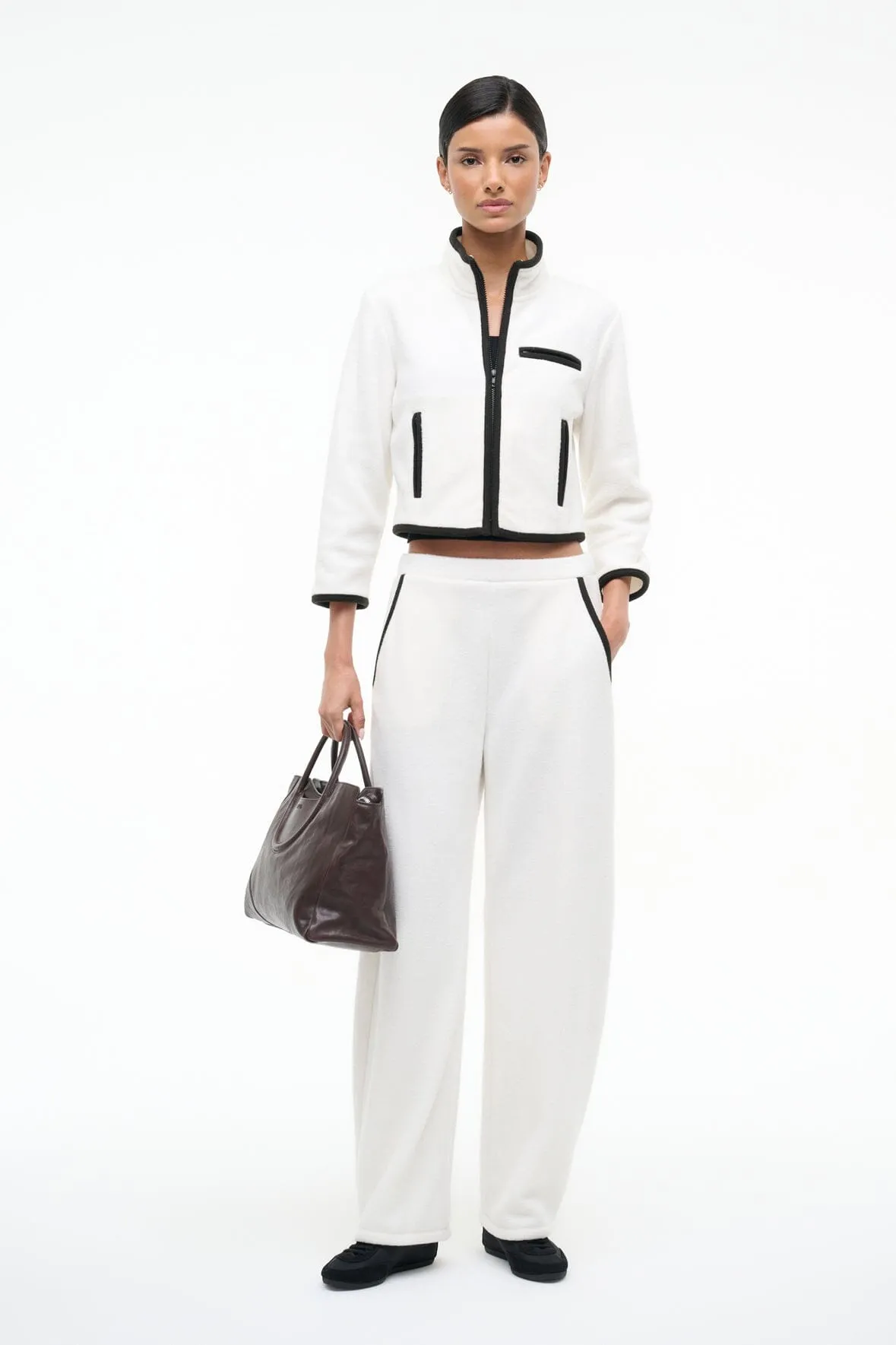 JETER JACKET | IVORY BLACK sold by STAUD