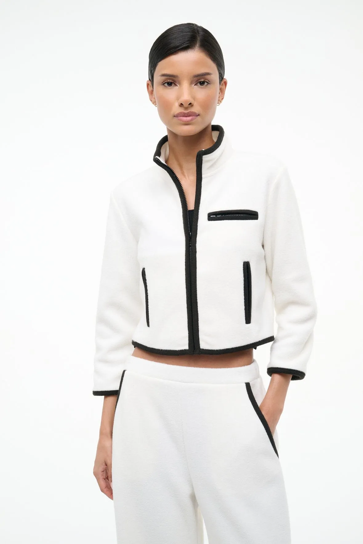 JETER JACKET | IVORY BLACK sold by STAUD product image thumbnail 3