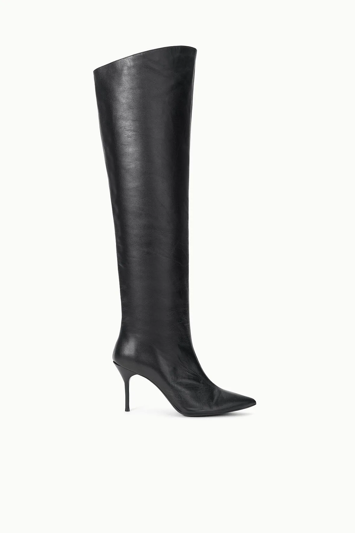 SEBASTIAN OVER THE KNEE BOOT | BLACK sold by STAUD