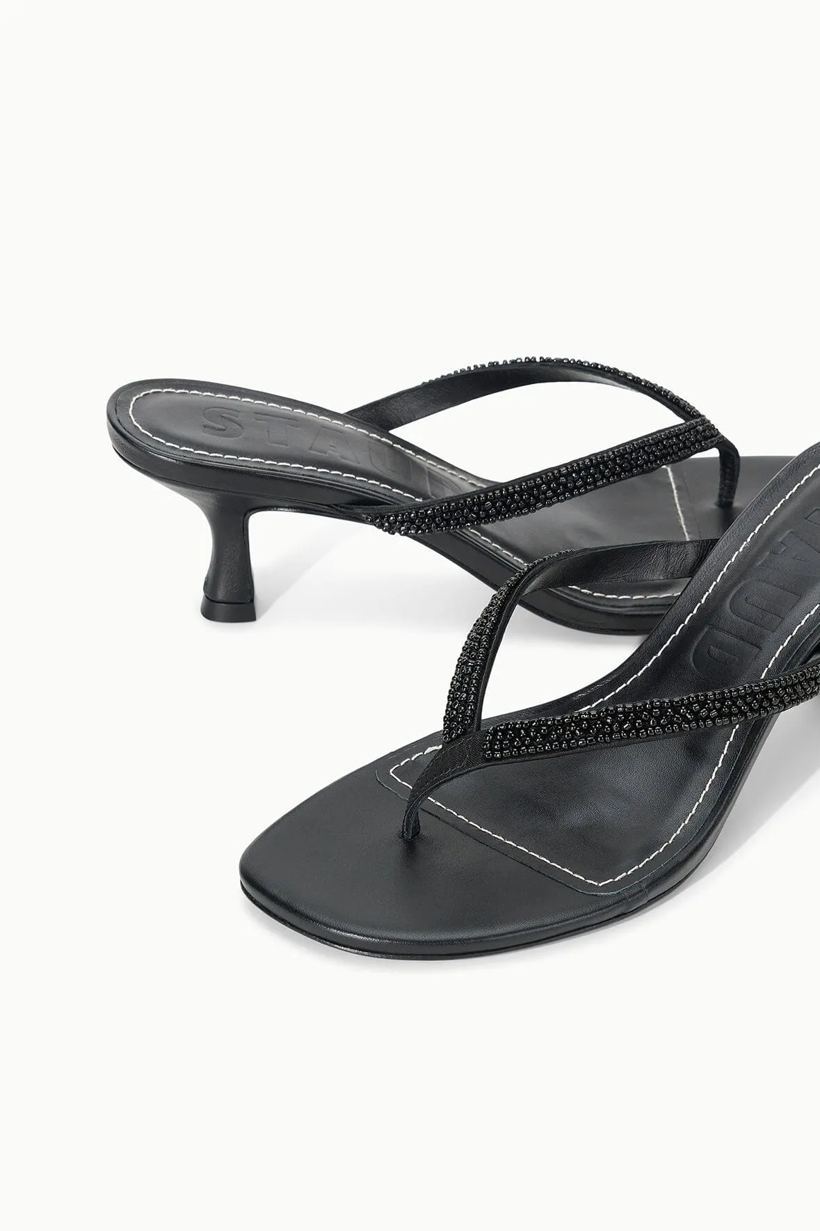 FREJA KITTEN HEEL | BLACK BEADED sold by STAUD product image thumbnail 5