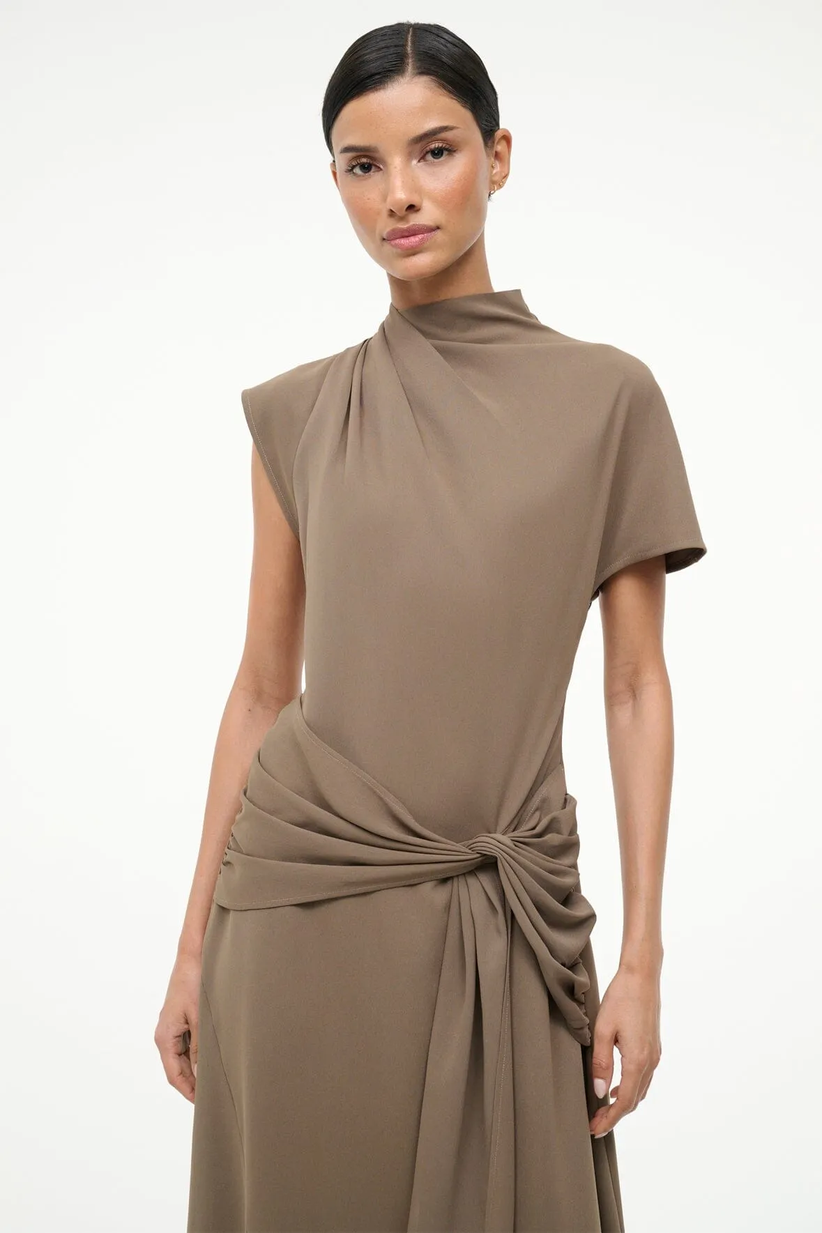 DAVINA DRESS | TRUFFLE sold by STAUD product image thumbnail 4