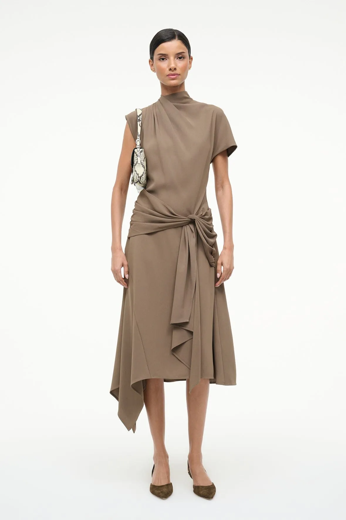 DAVINA DRESS | TRUFFLE sold by STAUD product image thumbnail 5