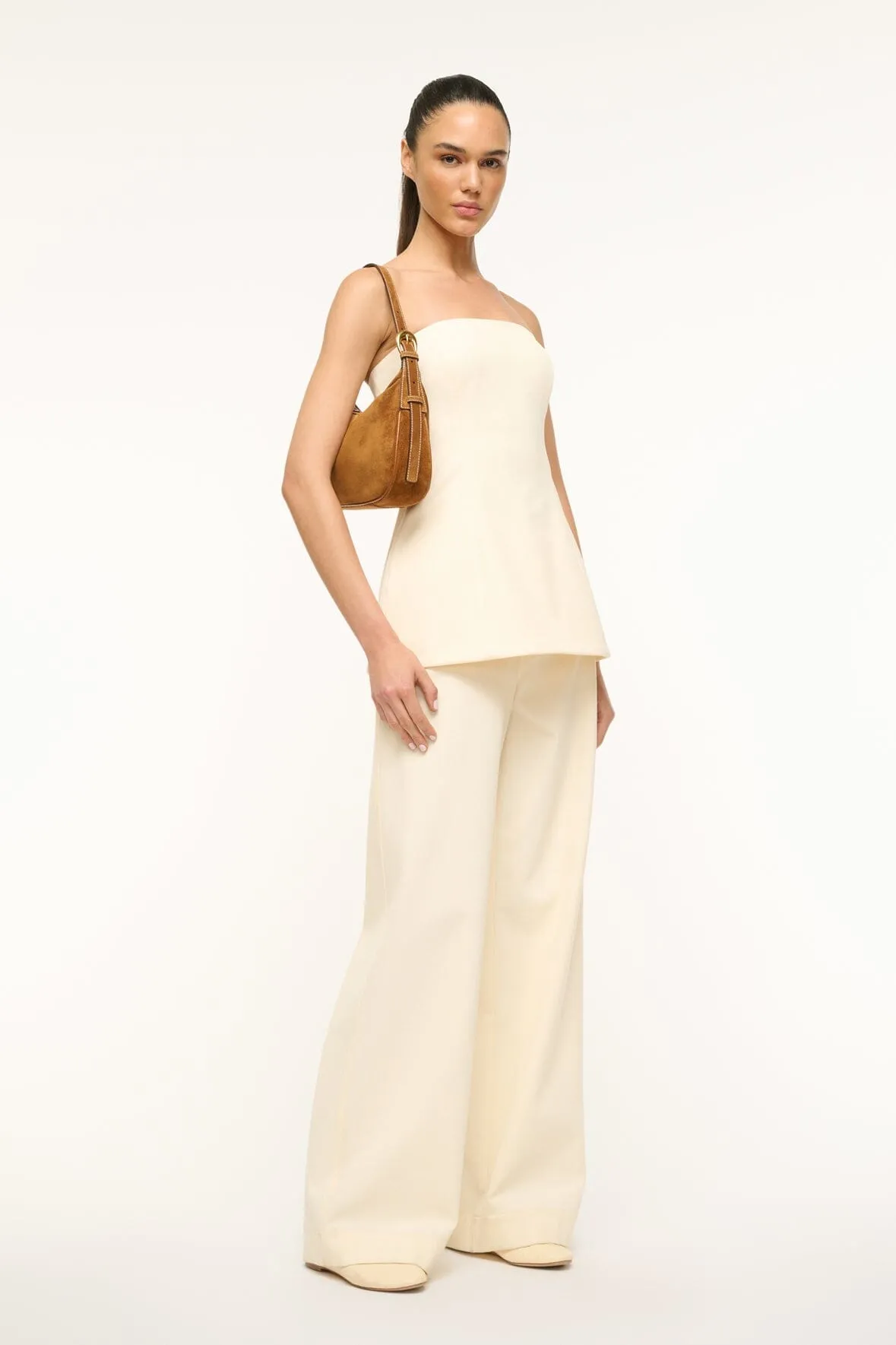 PINE SHOULDER BAG | TAN SUEDE sold by STAUD product image thumbnail 2