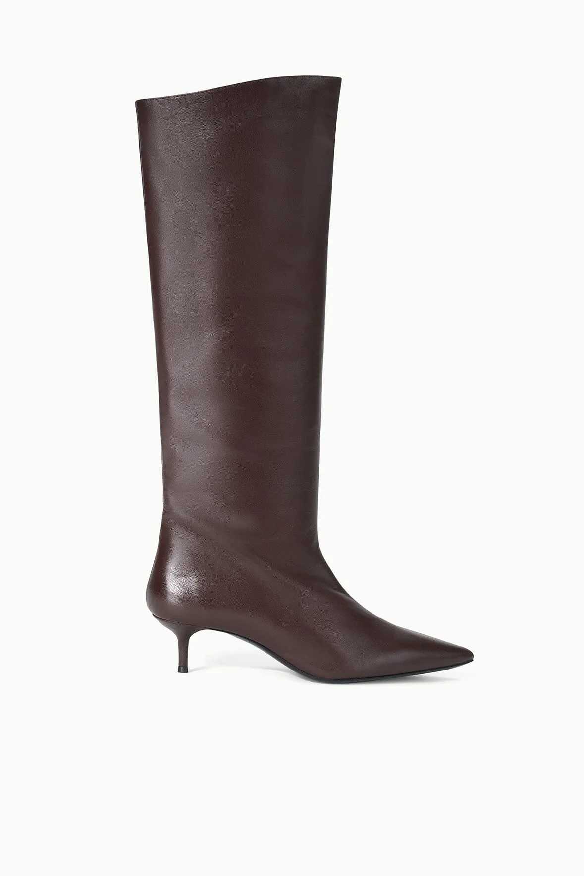 SEBASTIAN KITTEN HEEL BOOT | ESPRESSO sold by STAUD