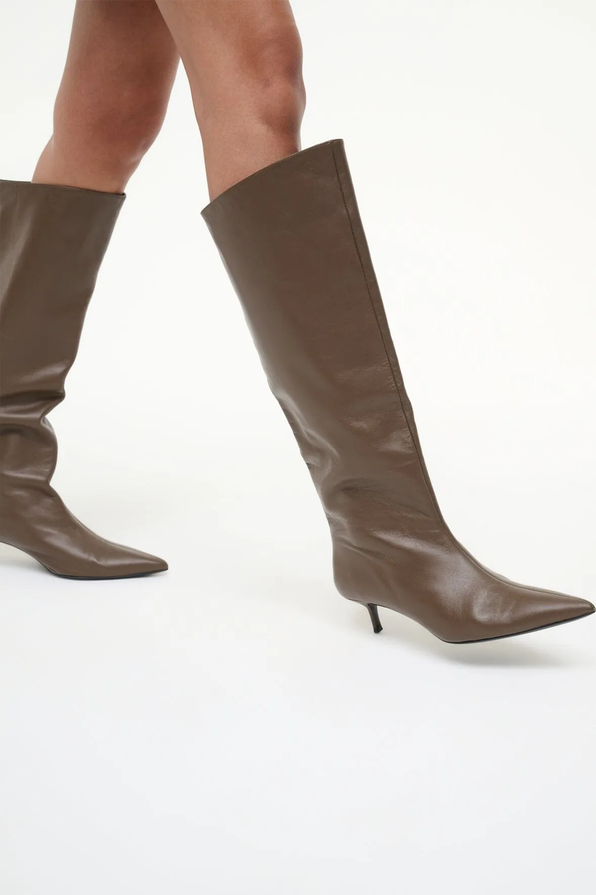 SEBASTIAN KITTEN HEEL BOOT | TRUFFLE sold by STAUD product image thumbnail 4