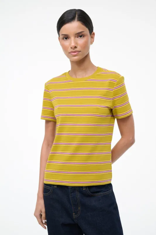 WEEKEND CREW TEE | BAJA STRIPE made by STAUD