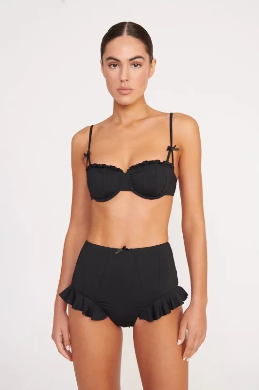 RHETT BIKINI TOP | BLACK made by STAUD