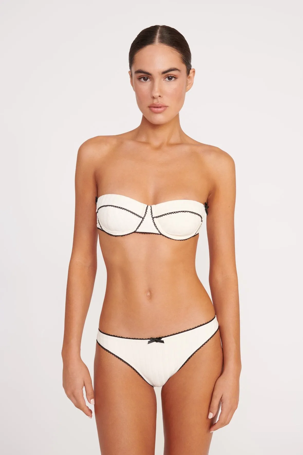 KIT BIKINI BOTTOM | IVORY BLACK sold by STAUD product image thumbnail 2