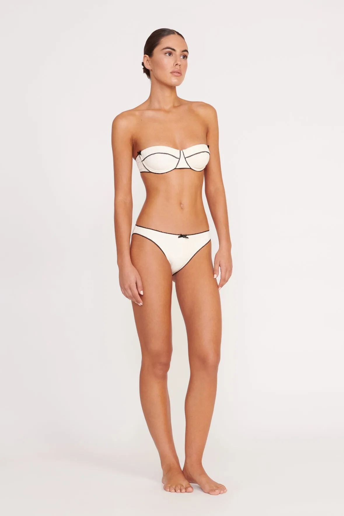 KIT BIKINI BOTTOM | IVORY BLACK sold by STAUD product image thumbnail 3
