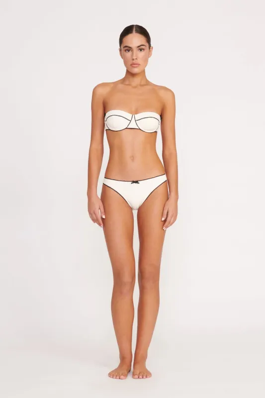 KIT BIKINI BOTTOM | IVORY BLACK sold by STAUD