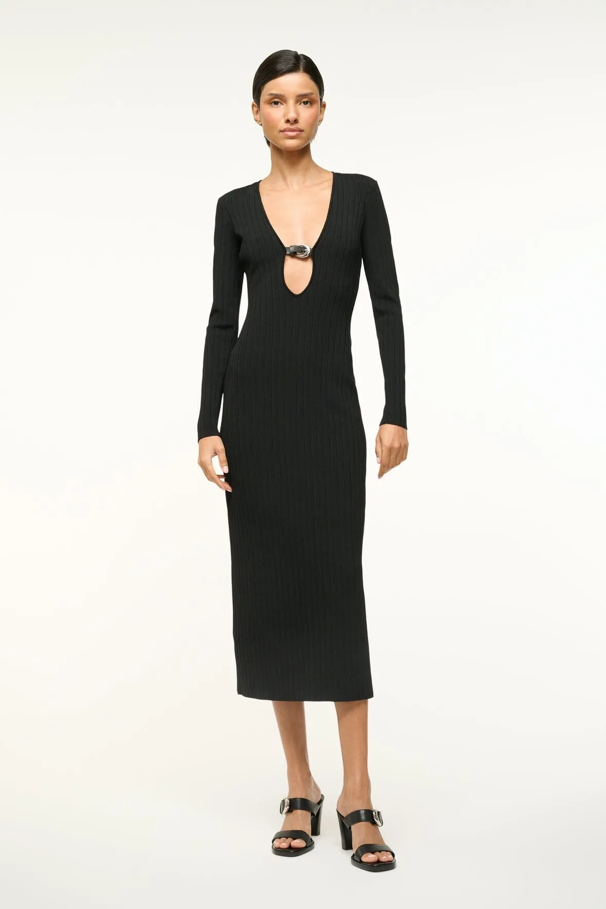 MURPHY DRESS | BLACK sold by STAUD