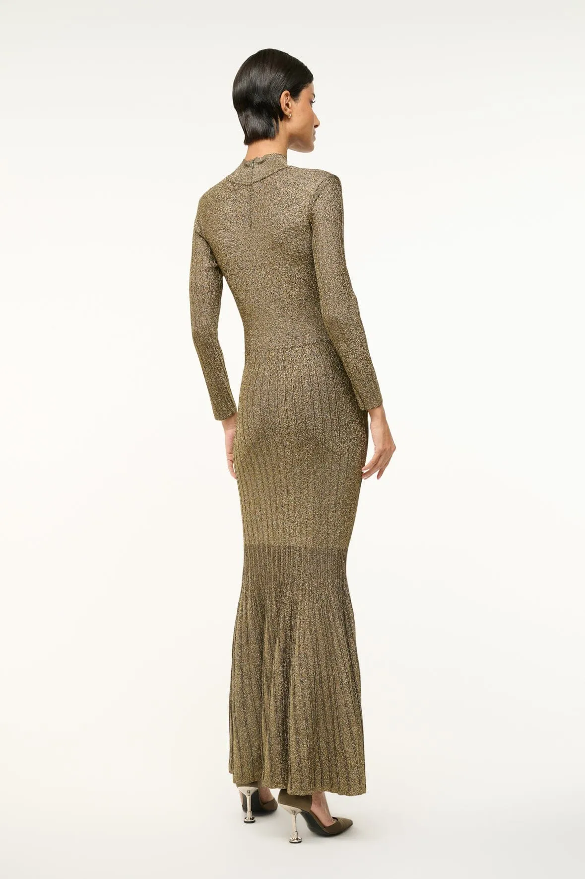 TILDA DRESS | METALLIC GOLD sold by STAUD product image thumbnail 4