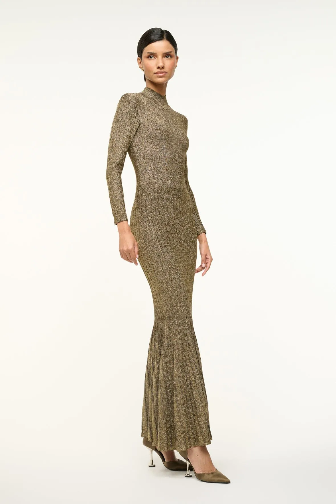 TILDA DRESS | METALLIC GOLD sold by STAUD product image thumbnail 2