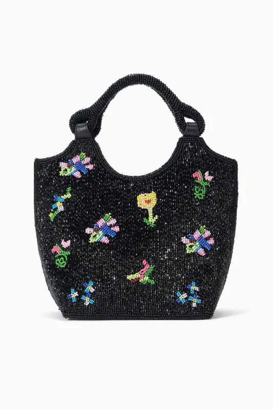 BEADED COTE BAG | FIRST BLOOM NIGHT sold by STAUD