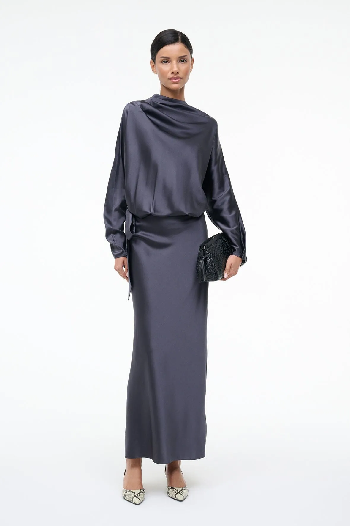 PHOEBE SILK DRESS | NOCTURNE sold by STAUD