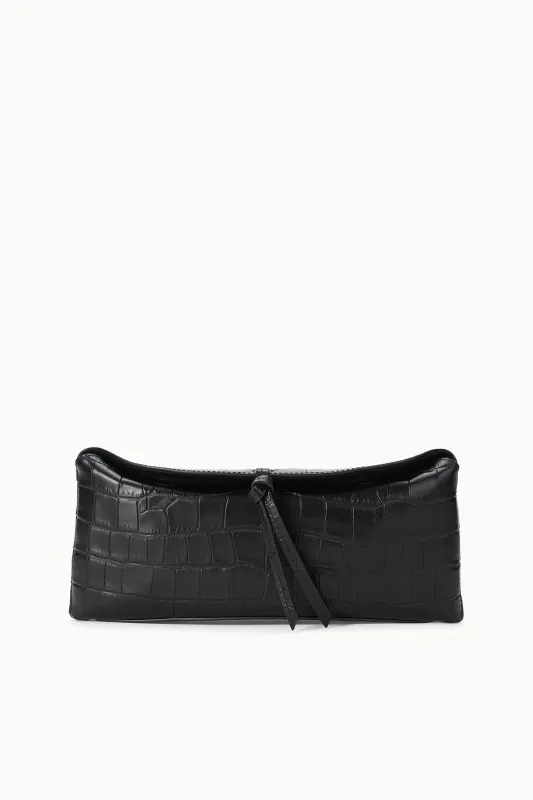 EVE CLUTCH | BLACK CROCO sold by STAUD