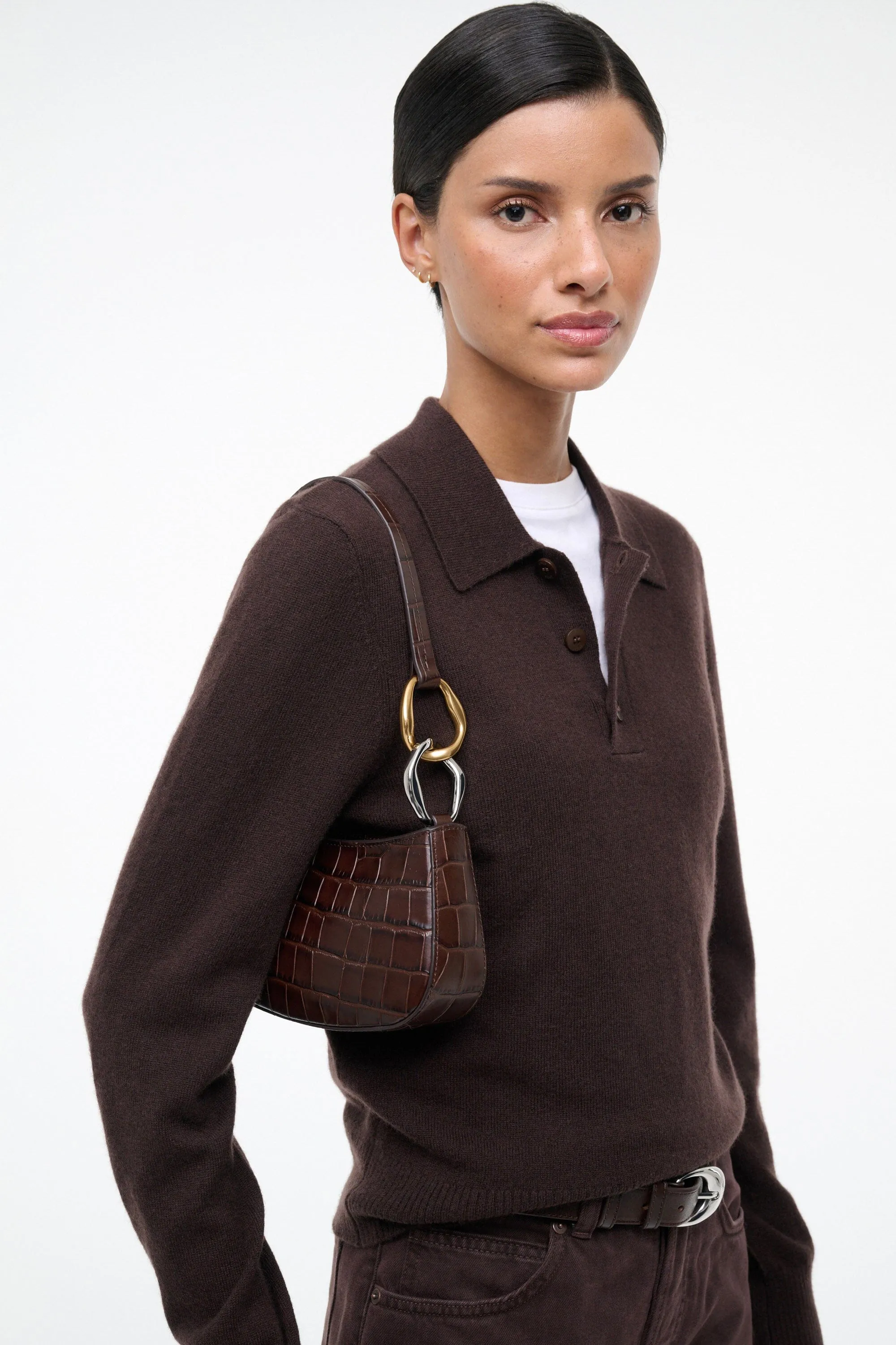 Ollie Bag | Espresso Croco sold by STAUD product image thumbnail 2