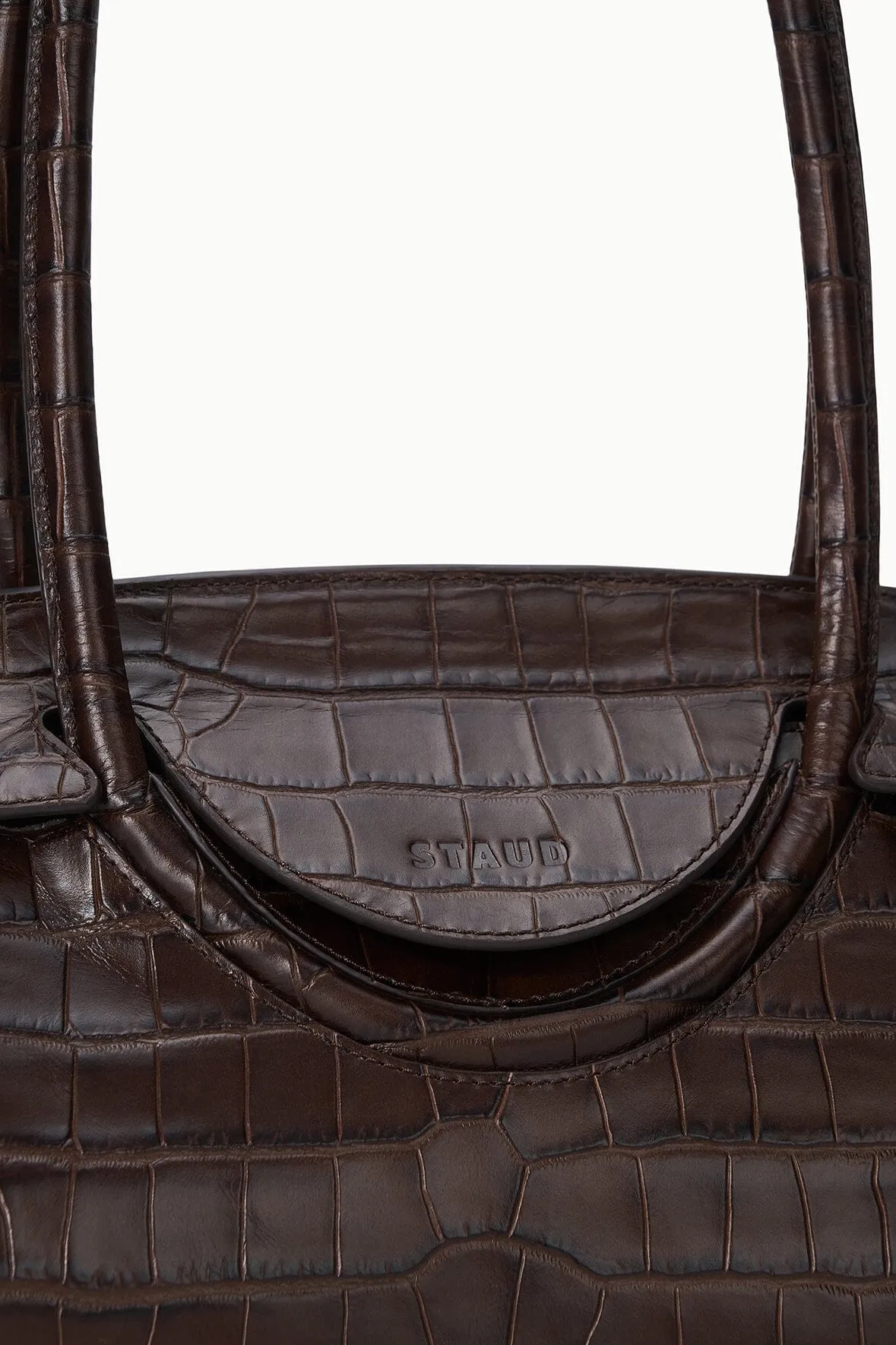 MAUDE SHOULDER BAG | ESPRESSO CROCO sold by STAUD product image thumbnail 3