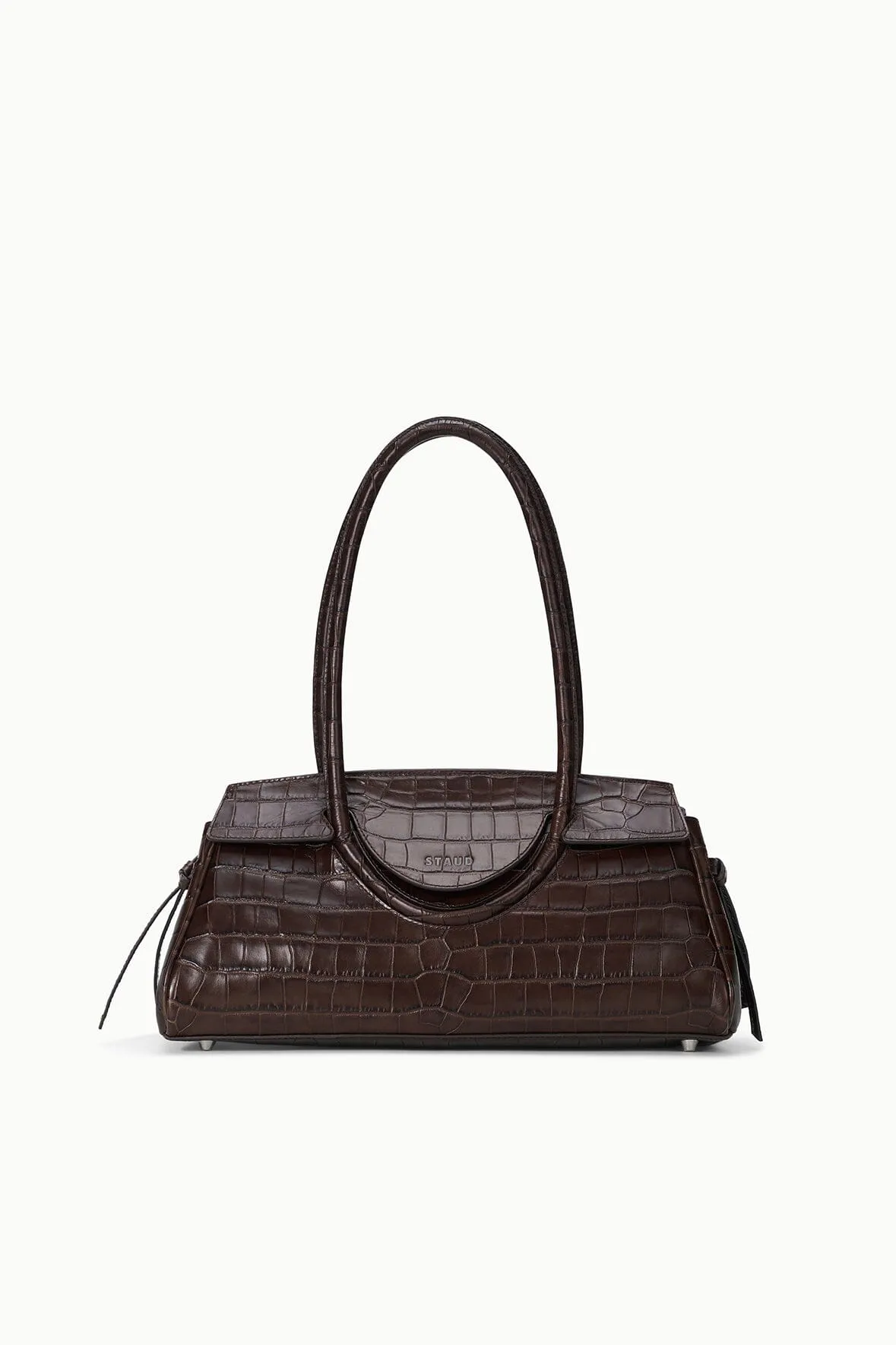 MAUDE SHOULDER BAG | ESPRESSO CROCO sold by STAUD
