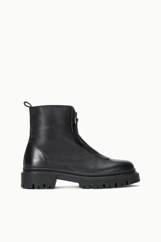 MILES ZIP ANKLE BOOT | BLACK sold by STAUD