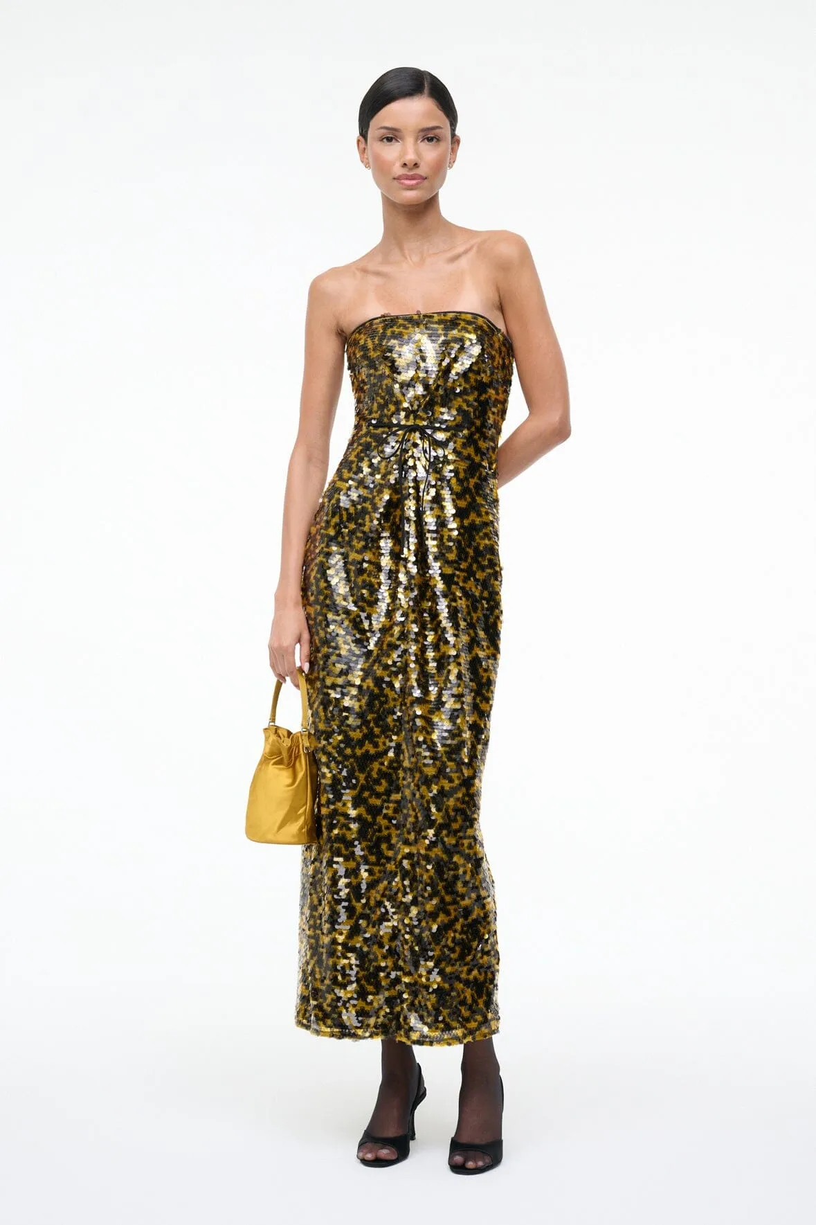 CECE DRESS | TURMERIC BLACK sold by STAUD product image thumbnail 5