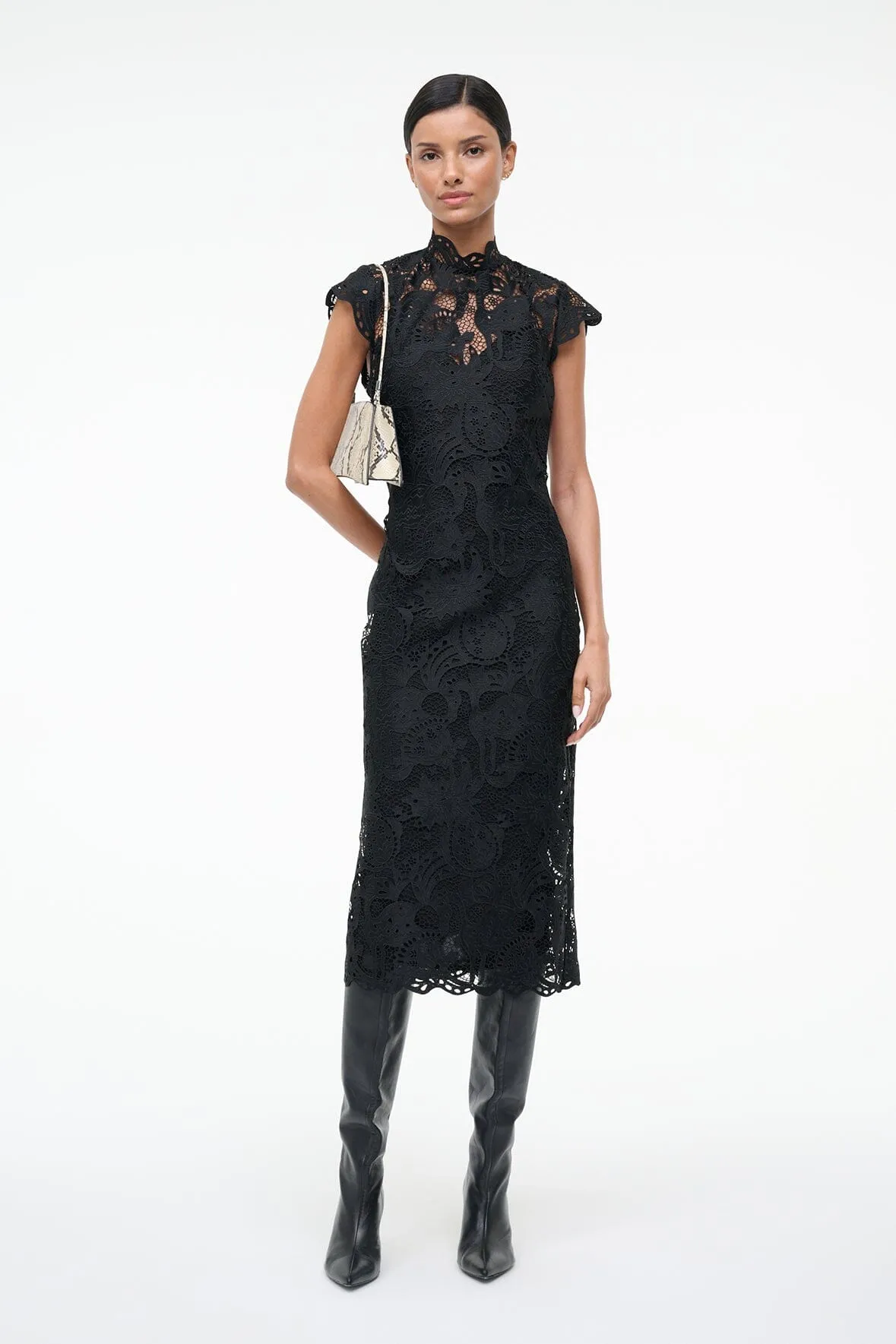 ROSALINE DRESS | BLACK sold by STAUD