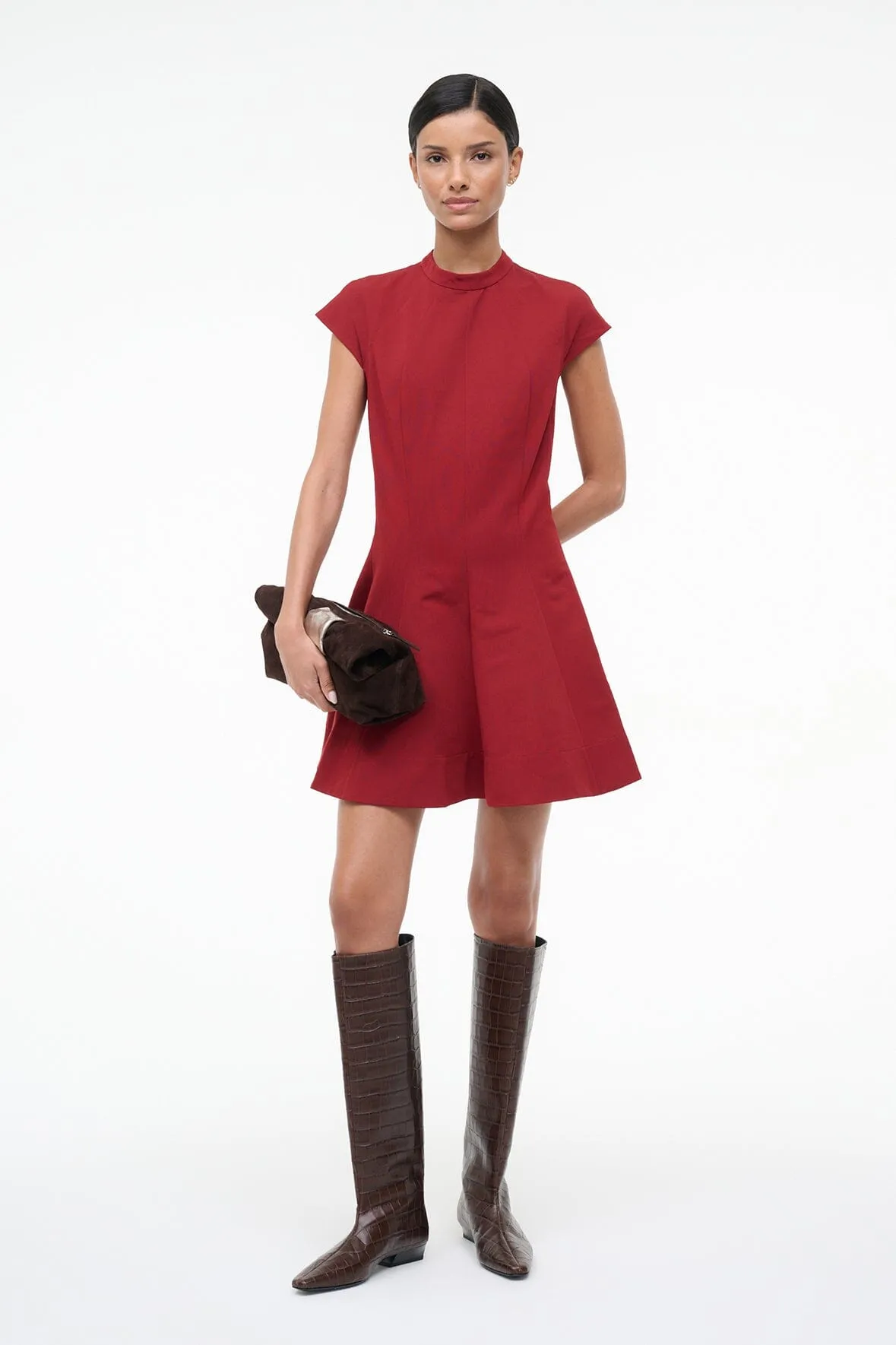 ELLIE DRESS | POMEGRANATE sold by STAUD