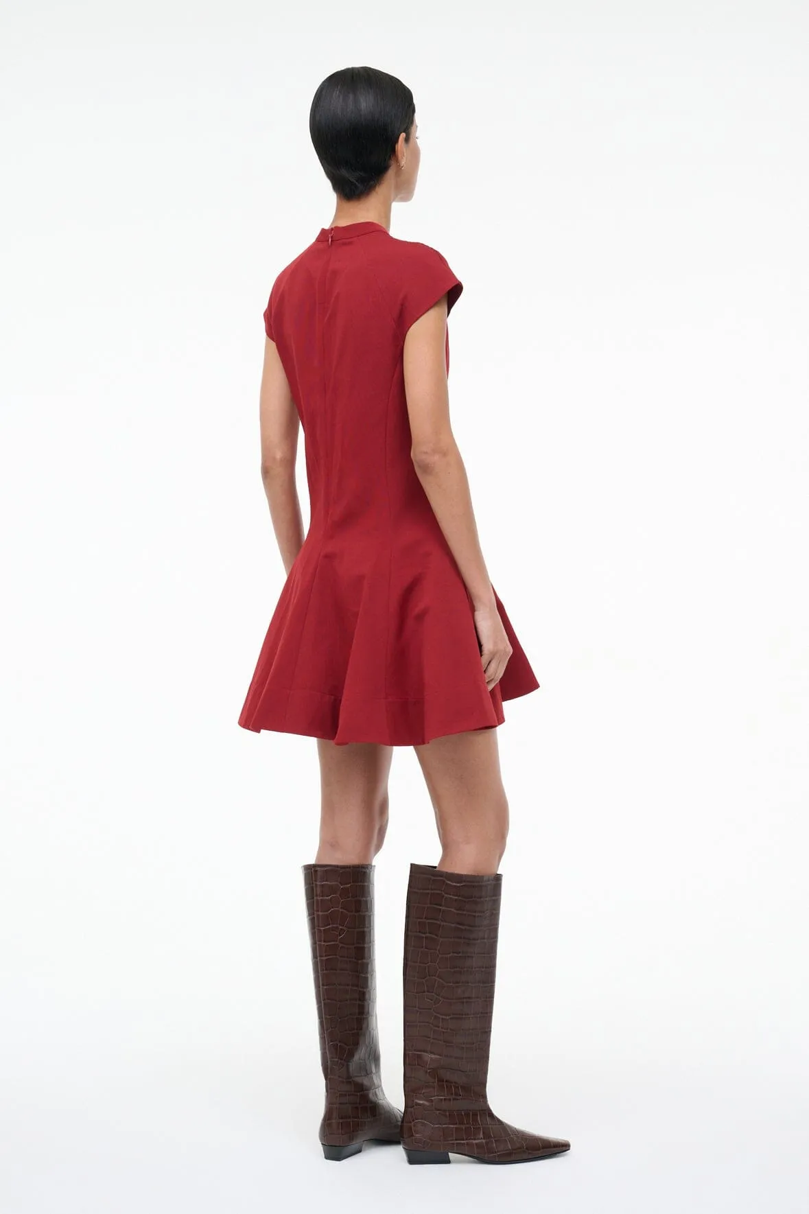 ELLIE DRESS | POMEGRANATE sold by STAUD product image thumbnail 3