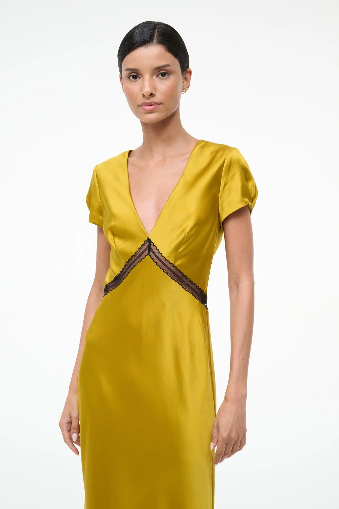 SAB SILK DRESS | TURMERIC sold by STAUD product image thumbnail 2