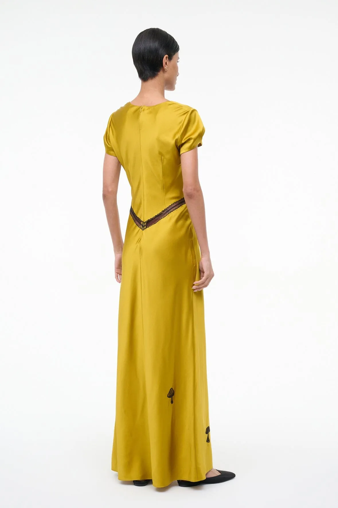SAB SILK DRESS | TURMERIC sold by STAUD product image thumbnail 4