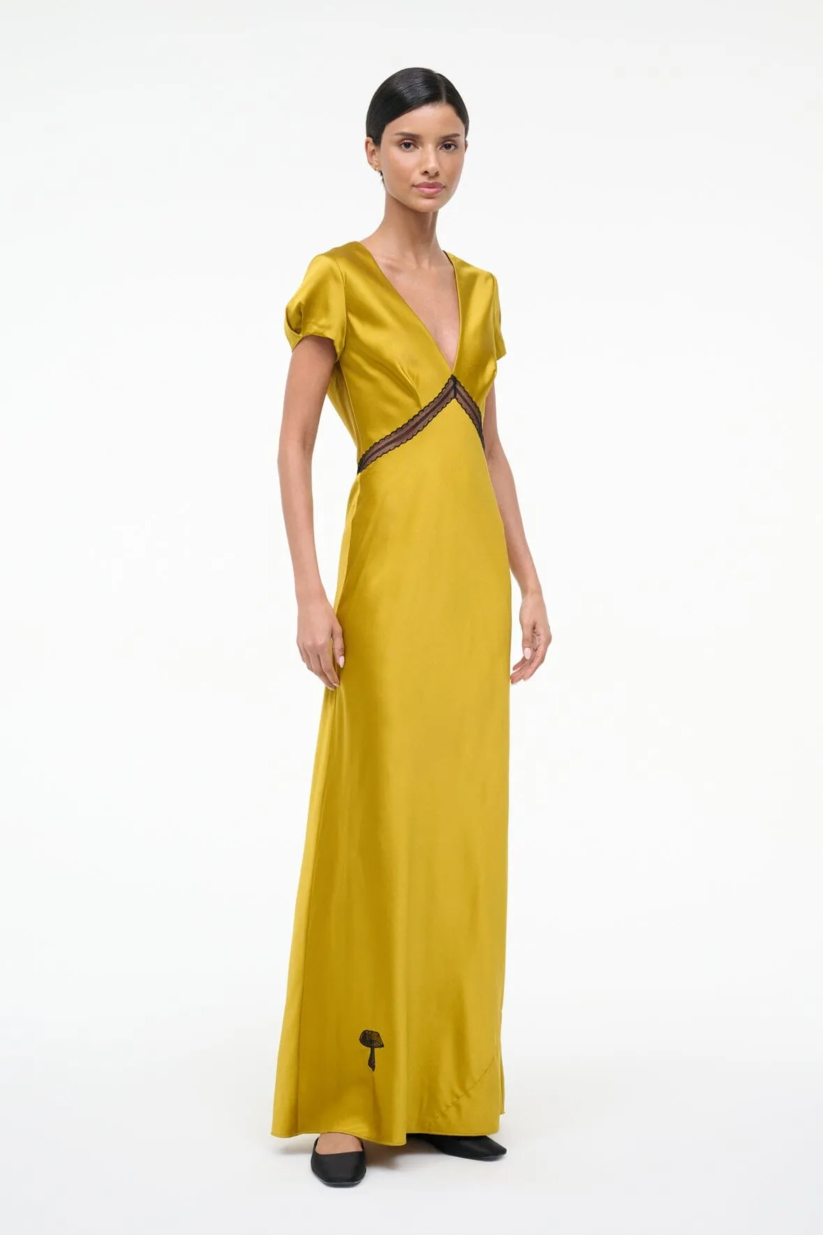 SAB SILK DRESS | TURMERIC sold by STAUD product image thumbnail 3