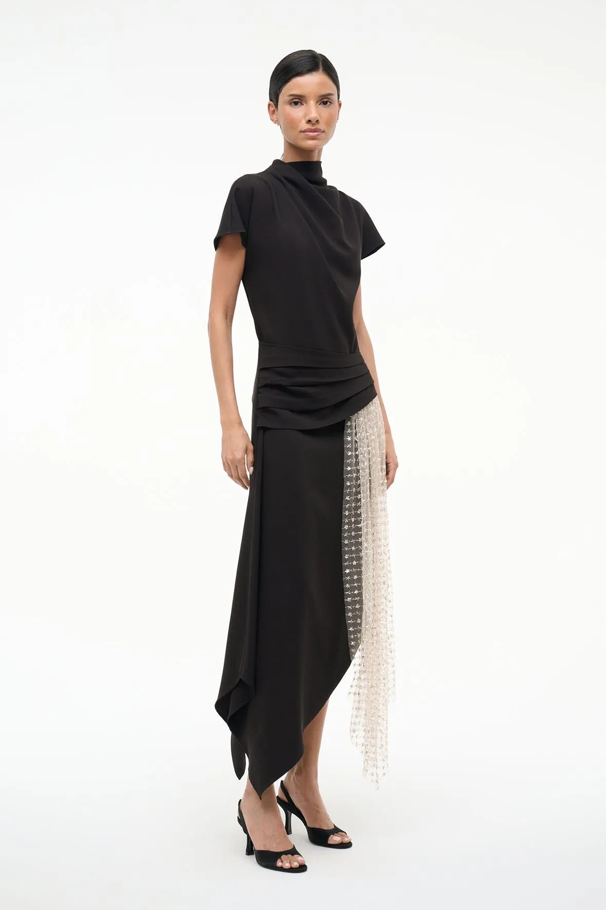 EFFIE DRESS | BLACK STARDUST sold by STAUD product image thumbnail 4